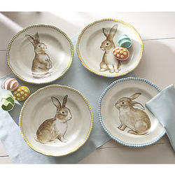Assorted Bunny Plates Set