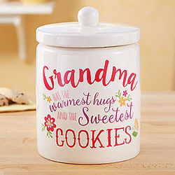 Grandma Has the Warmest Hugs Cookie Jar