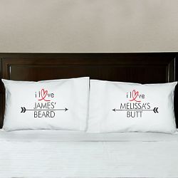 Personalized I Love Pillowcases
