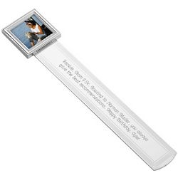 Engravable Silver Plated Photo Bookmark