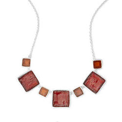 Handcrafted Mosaic Square Necklace