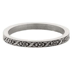 Vintage XO Flower Band in Sterling Silver
