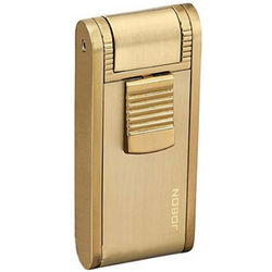 Gold Double Torch Lighter with Punch