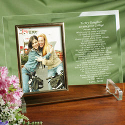 Personalized Going To College Beveled Glass Picture Frame