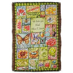 Personalized Country Garden Patch Throw Blanket