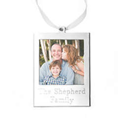 Engravable Picture Frame Holiday Ornament