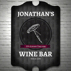 Time for Wine Personalized Bar Sign