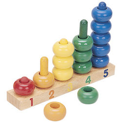 Kid's 1 to 5 Ring Counter Toy