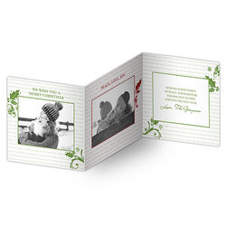 Tri-Fold Custom Photo Family Is Forever Christmas Cards