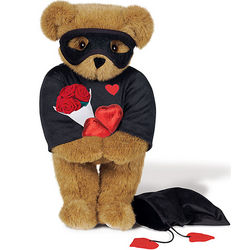 Love Bandit Teddy Bear with Red Roses