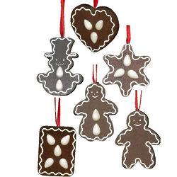 Gingerbread Cookie Christmas Ornament Set
