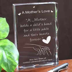 Mother's Personalized Holding Hands Plaque