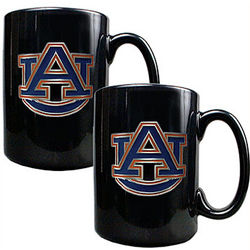 NCAA Team Logo Black Ceramic Mug Set