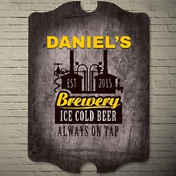 Basement Brewery Personalized Bar Sign
