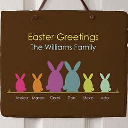 Easter Bunny Family Plaque