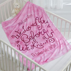 I Loved You Baby Personalized Keepsake Blanket