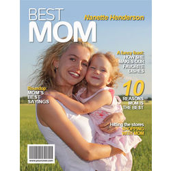 Best Mom Personalized Magazine Cover Print