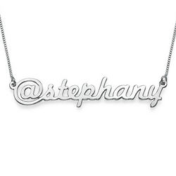 Sterling Silver Twitter Name Necklace