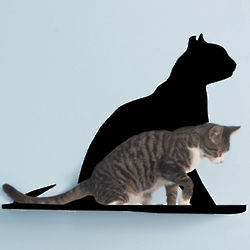 Gaze Metal Silhouette Cat Shelf