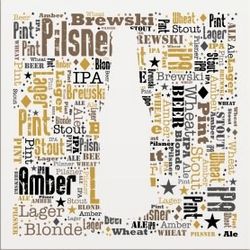Beer Word-Art Canvas Print