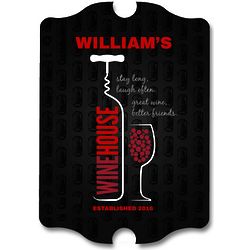 Wine House Personalized Bar Sign