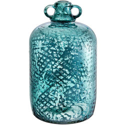 Turquoise Mercury Glass Bottle