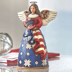 Handpainted Patriotic Angel Figurine