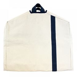 Garment Bag with Navy Stripe