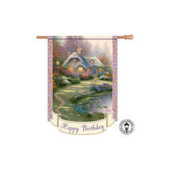 Thomas Kinkade Happy Birthday Flag - FindGift.com