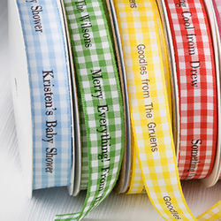 Personalized Gingham Ribbon
