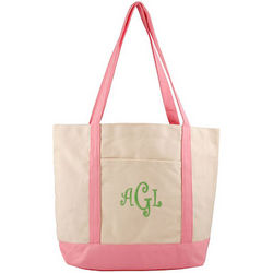 Personalized Canvas Boat Tote