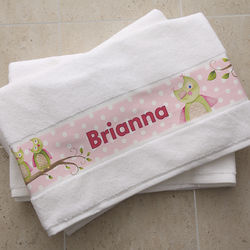 Owl About You Personalized Bath Towel