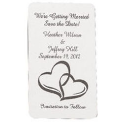 Personalized Two Hearts Save the Date Magnets