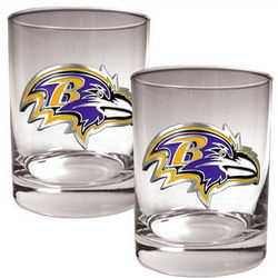 Primary NFL Logo Rocks Glass Set