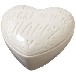 Happy Heart Porcelain Trinket Box