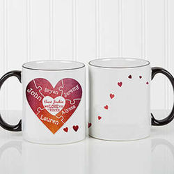 We Love You To Pieces Personalized Coffee Mug