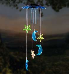 Solar Moons and Stars Mobile with Wind Chime