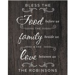 Bless Us Personalized Wall Canvas
