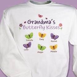 Personalized Butterfly Kisses Sweatshirt