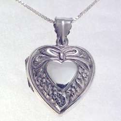 Engraved Sterling Silver Heart Locket