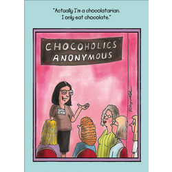 Chocolatarian Funny Greeting Card