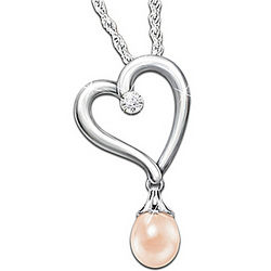 Diamond Necklace with Interchangeable Cultured Pearls