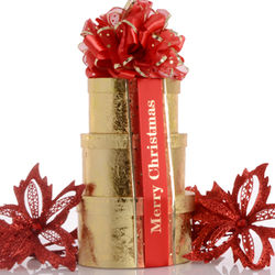 Christmas Gold Gift Tower
