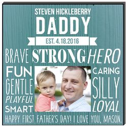 What Makes Daddy Great Custom Photo Wall Panel