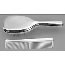 Engraved Child's Brush and Comb Set