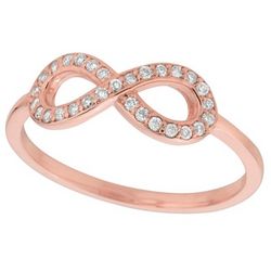 14K Rose Gold Diamond Infinity Forever Ring
