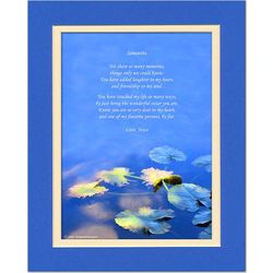 Water Lily Leaves Print with Sister Personalized Poem