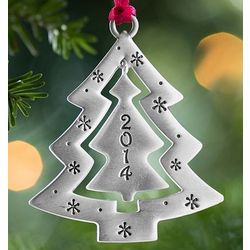 2014 Pewter Christmas Tree Ornament