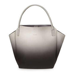 Black and Grey Ombre Faux Leather Tote