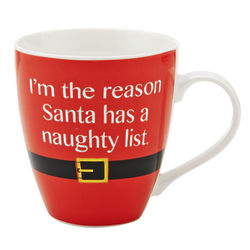 I'm the Reason Santa Has a Naughty List Mug in Red